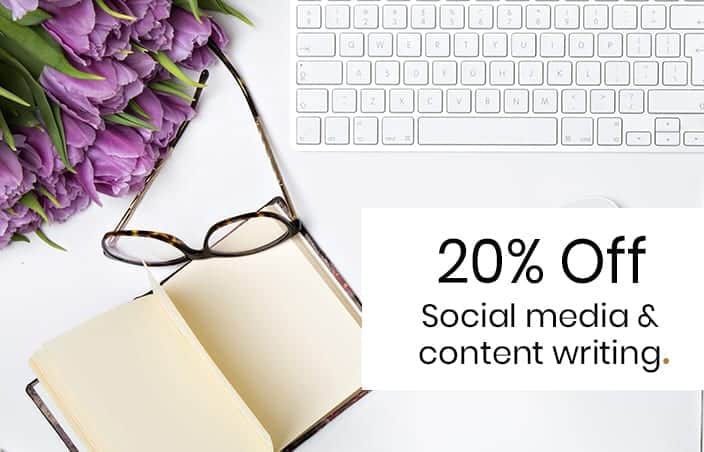 20% Off Social Media & Content Writing