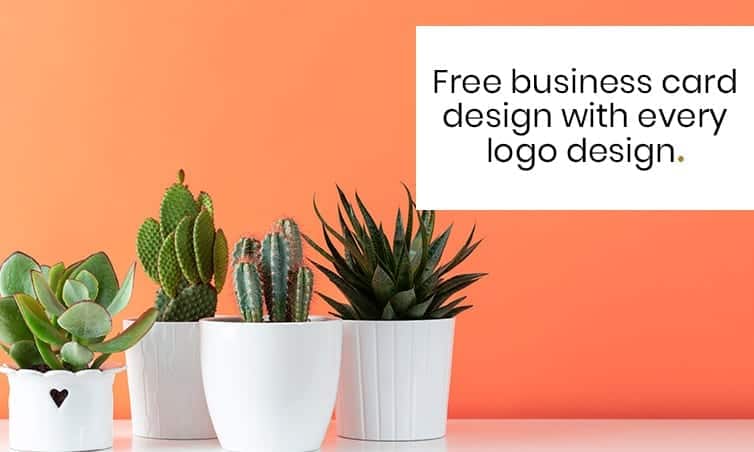 Free business card design with every logo design