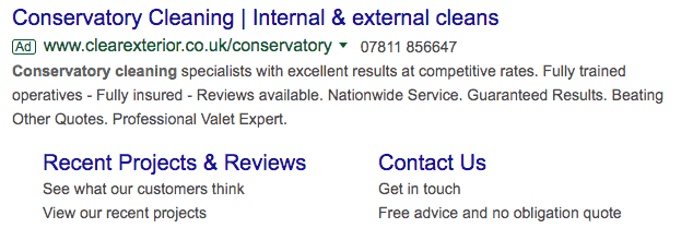Google Ads Search Advert