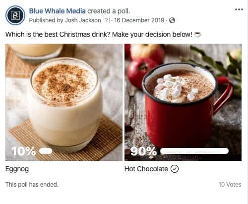Interactive Content Interactive Facebook Poll post