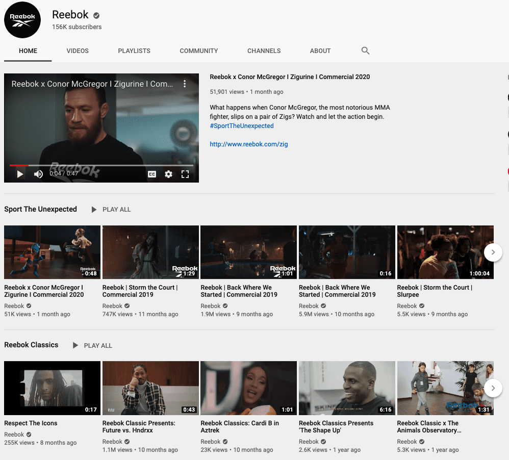 Reebok youtube Reebok Youtube
