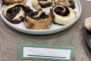 Chocolate Swirls for MacMillan Bake Sale at Blue Whale Media 2022