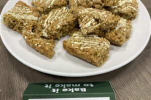 Flapjacks for MacMillan Bake Sale at Blue Whale Media 2022