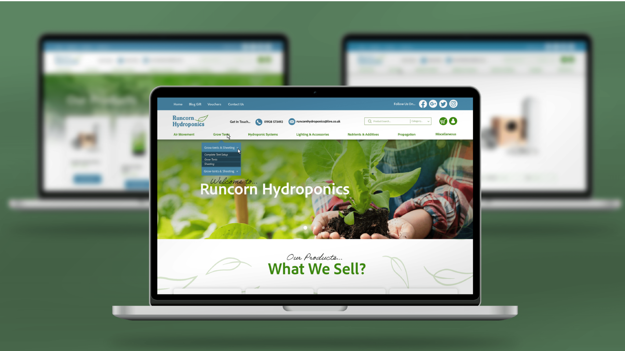 Runcorn Hydroponics – Website Designs