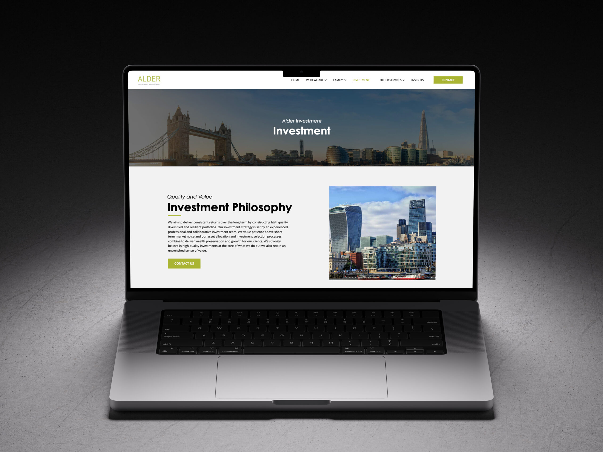 Alder Investments – Website Portfolio