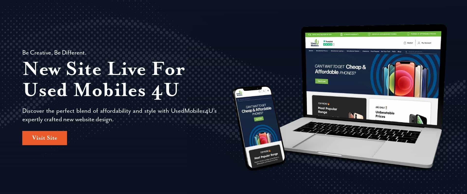 New Site Live For Used Mobiles 4 U. Discover the perfect blend of affordability and style with Used Mobile 4 U's expertly crafted new website design by Blue Whale Media.