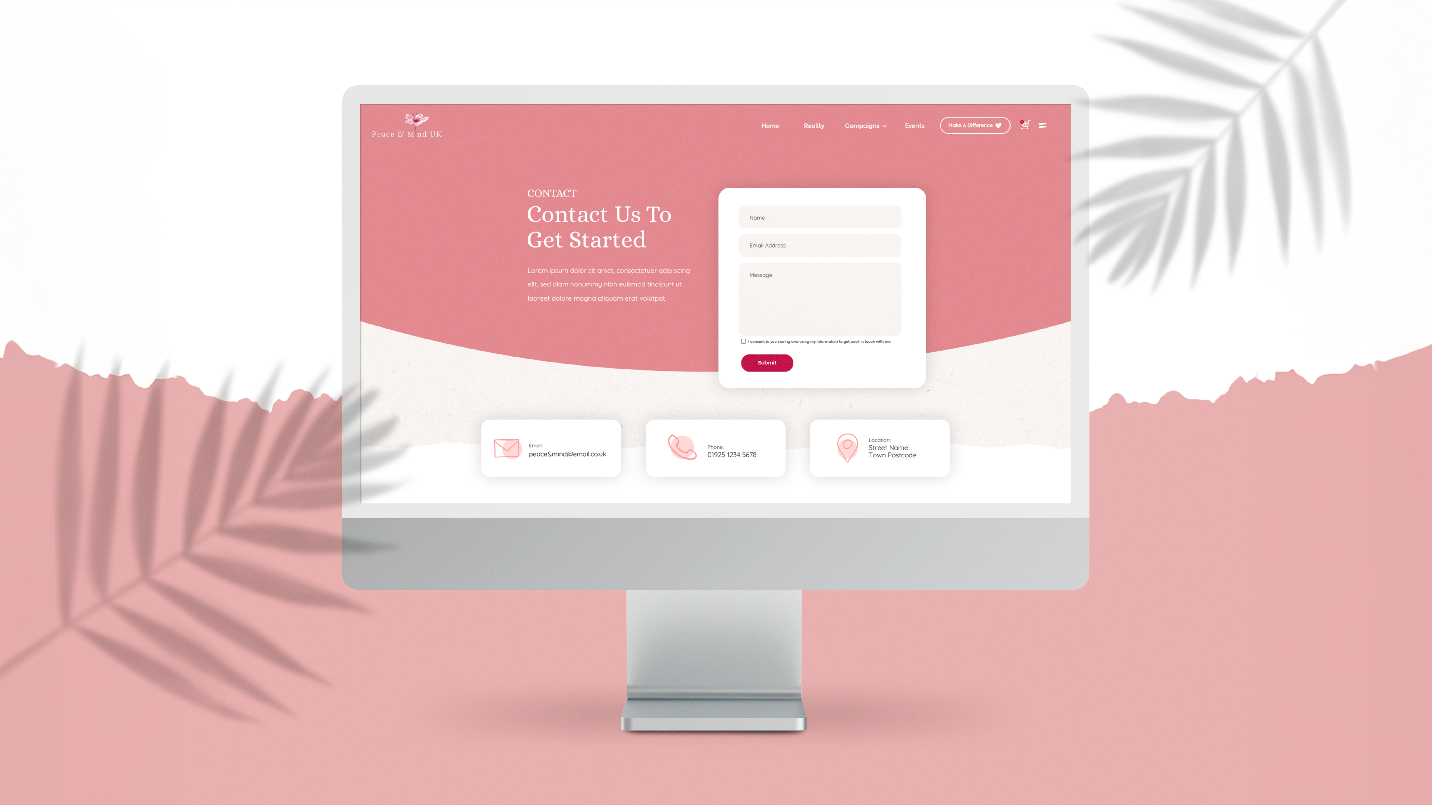 Peace & Mind – Website Design
