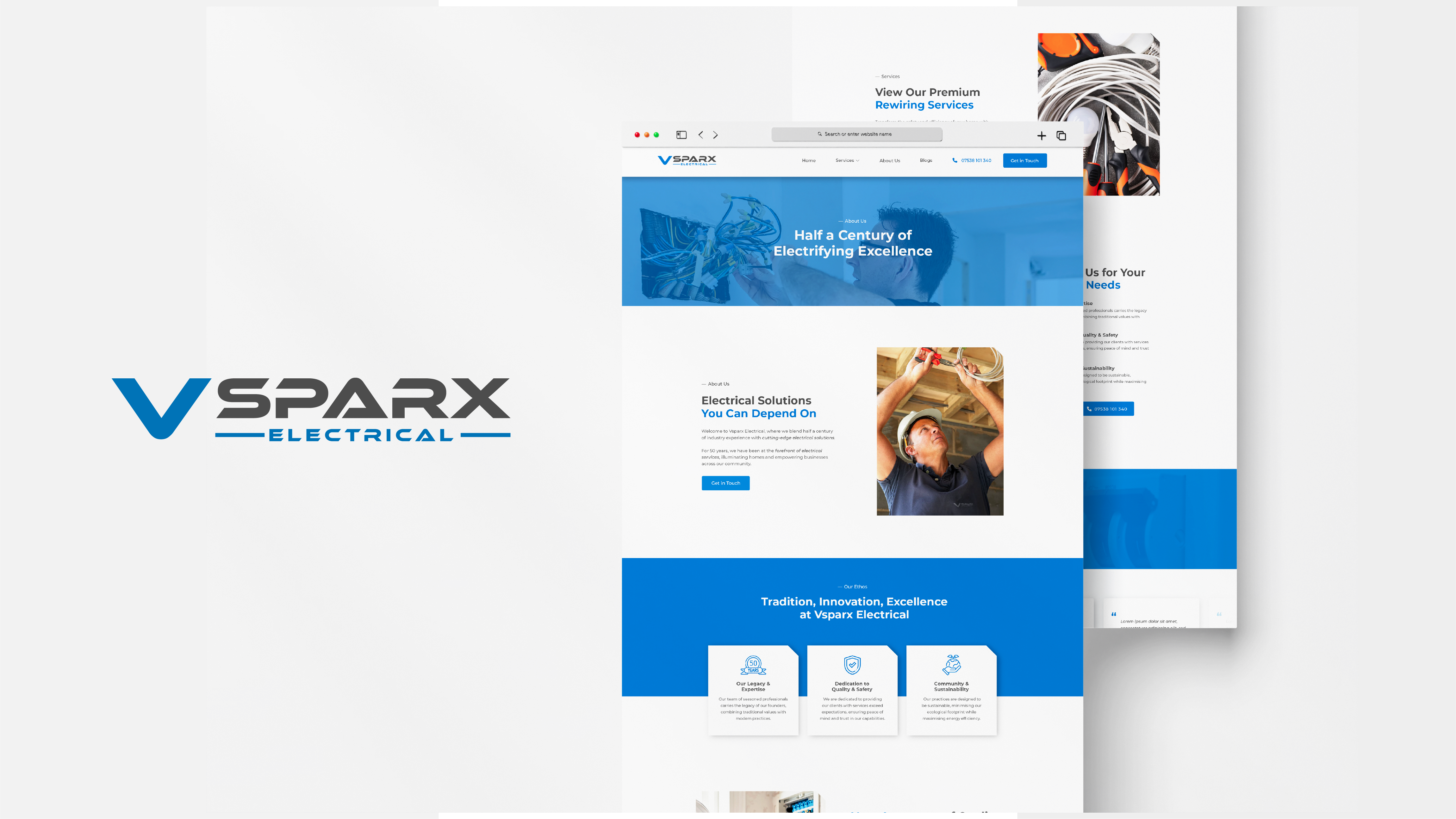 Vsparx Electrical – Website Design