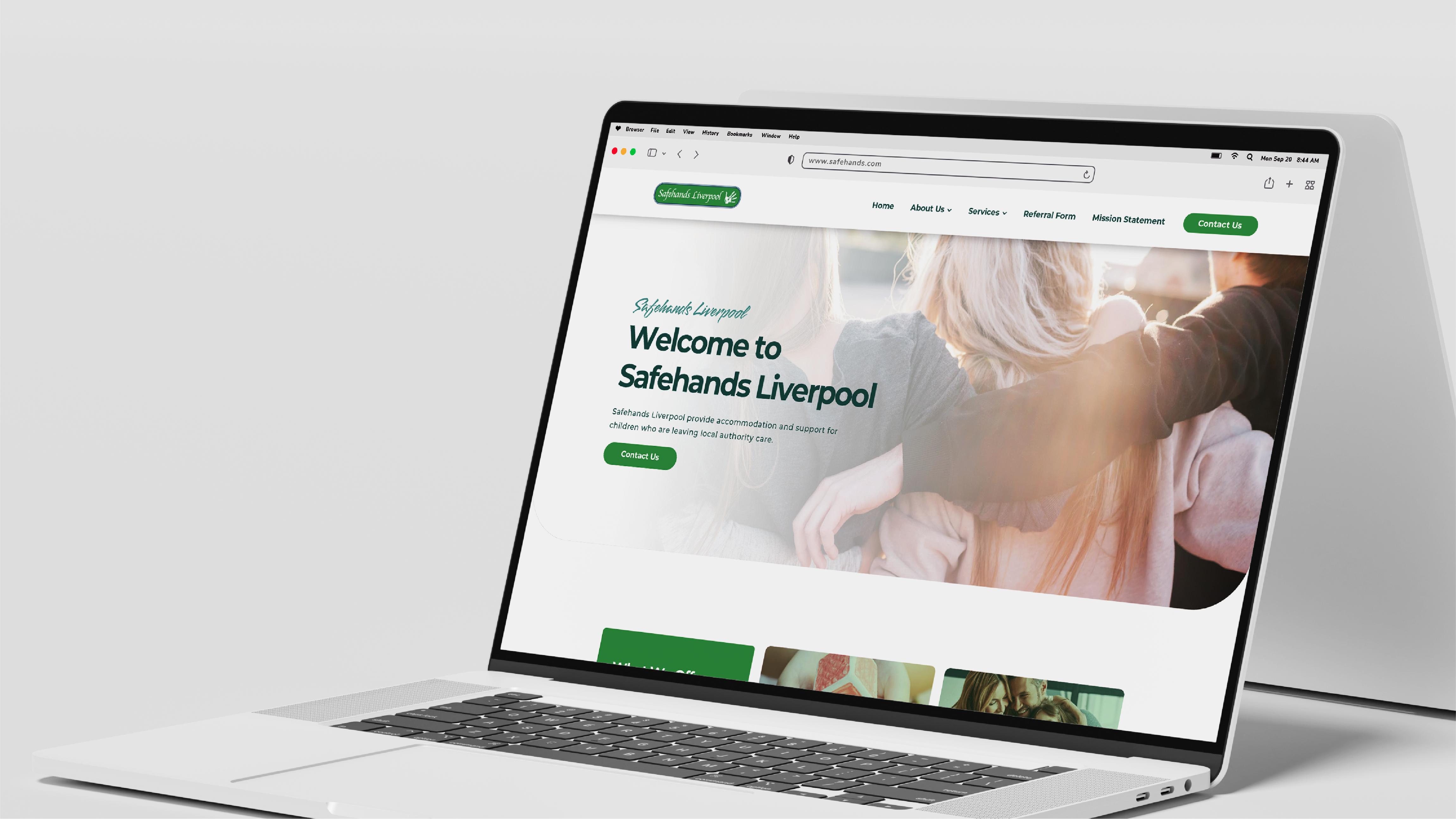 Safehands Liverpool – Website Designs