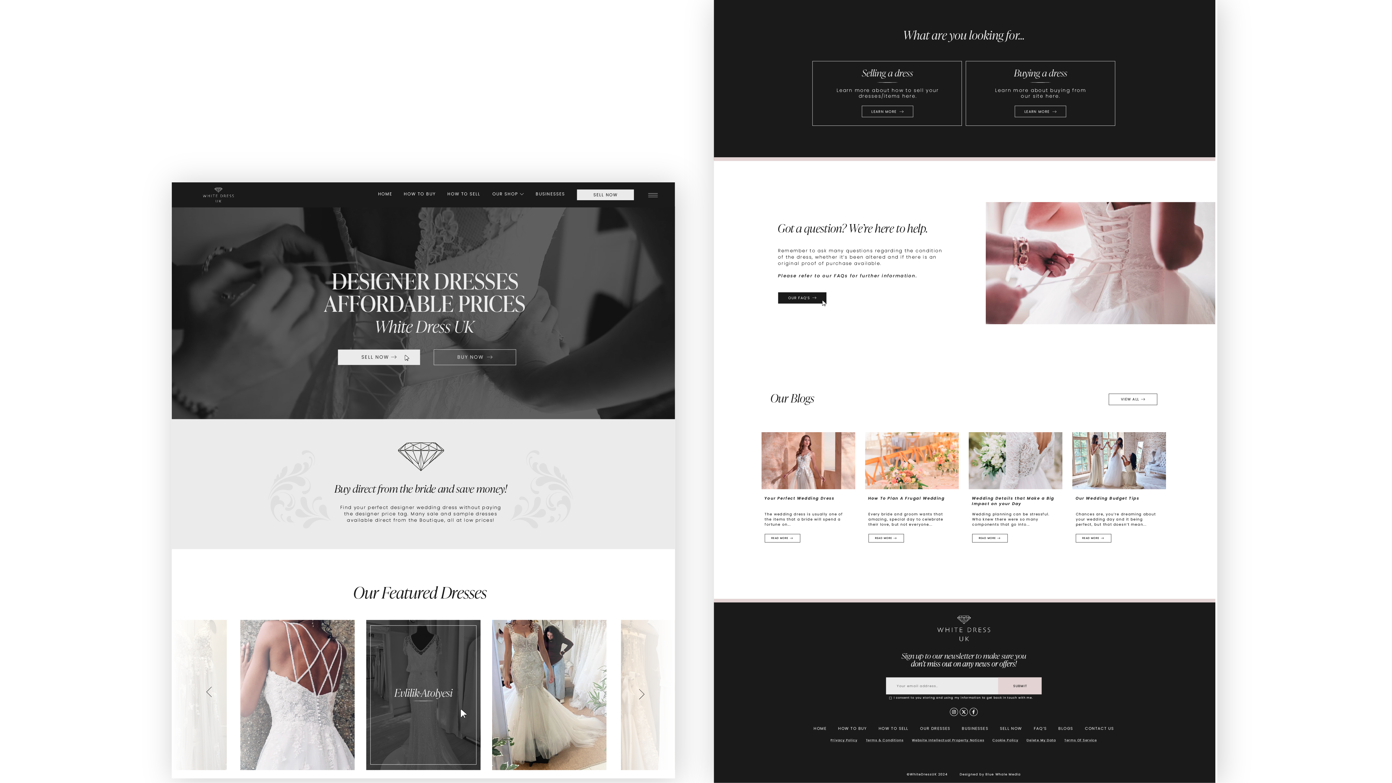 White Dress – Website Designs