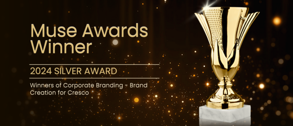 Muse Awards Winner - 2024 Silver Award. Winners of Corporate Branding - Brand Creation for Cresco.