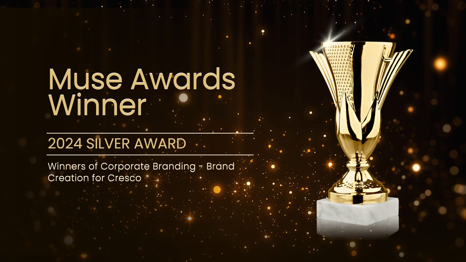 Muse Awards Winner - 2024 Silver Award. Winners of Corporate Branding - Brand Creation for Cresco.