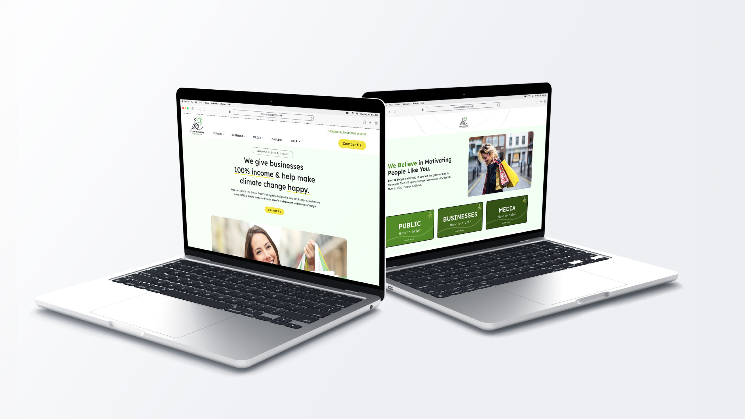 Step to Shops Website Design