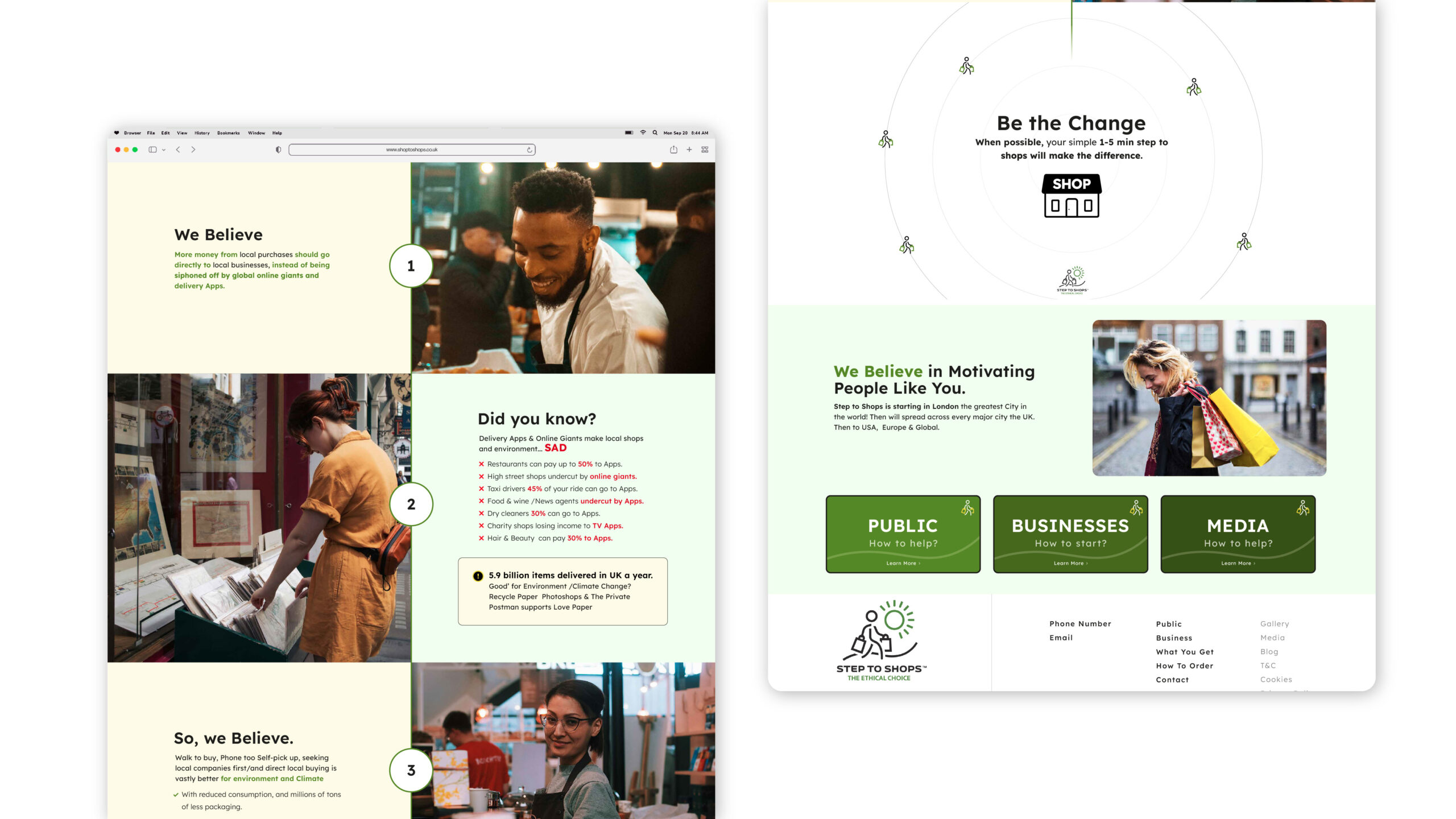 Step to Shops Website Design